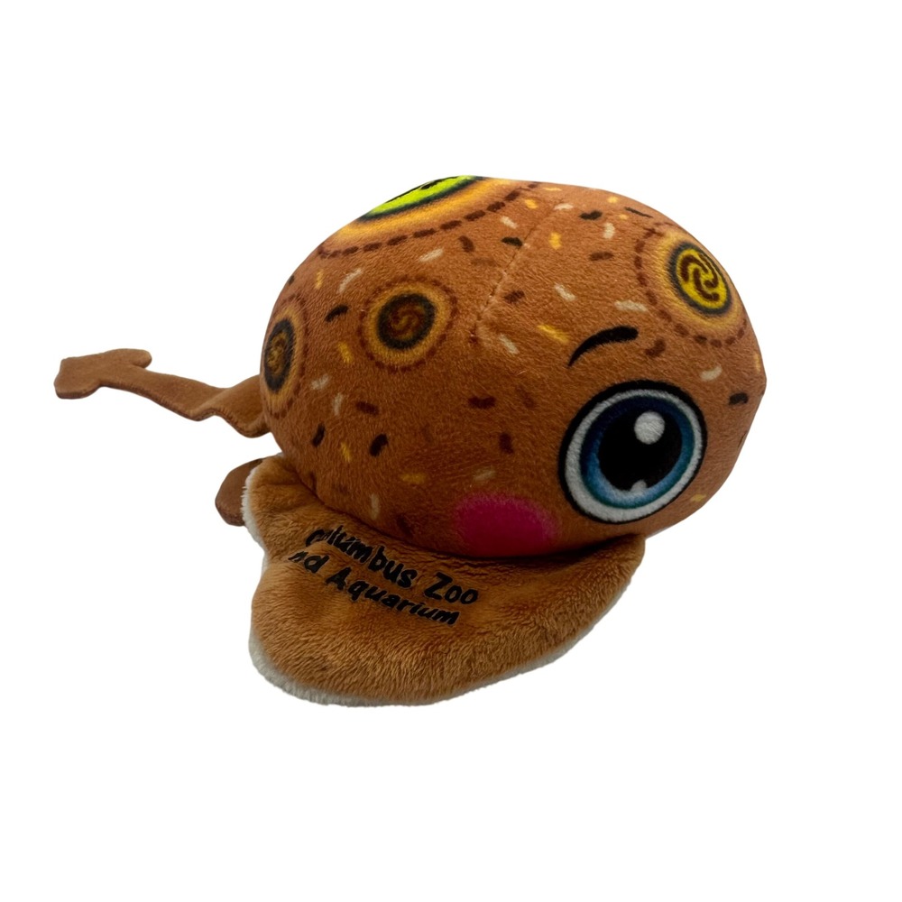 DolliBu Columbus Zoo and Aquarium Stingray Plush Orange Brown 8.5" Toy